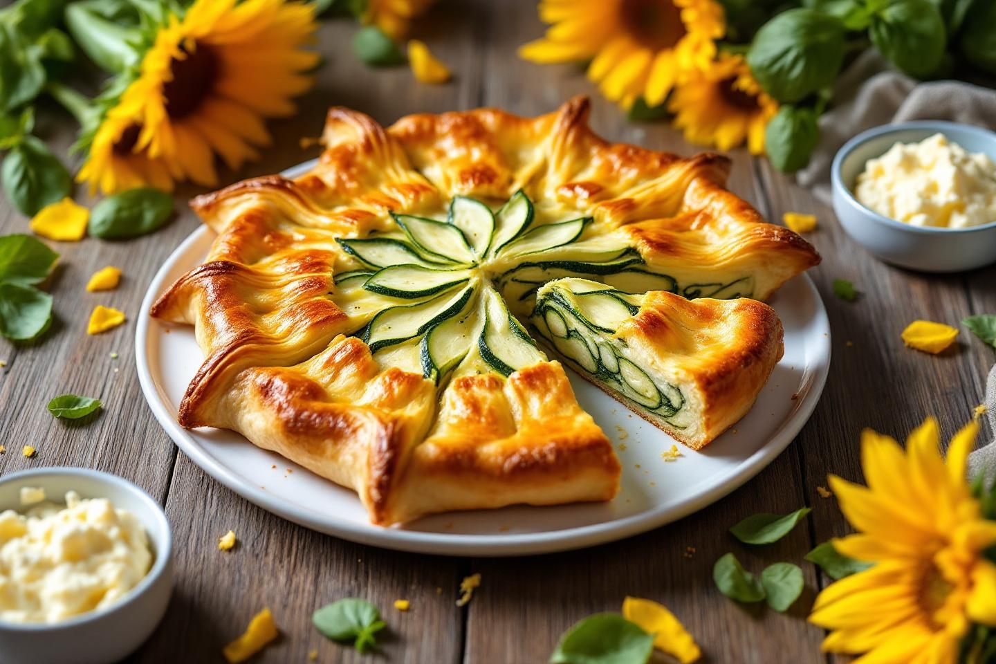 La tourte du soleil qui fait aimer la courgette aux petits comme aux grands (fromage frais fondant en prime !)