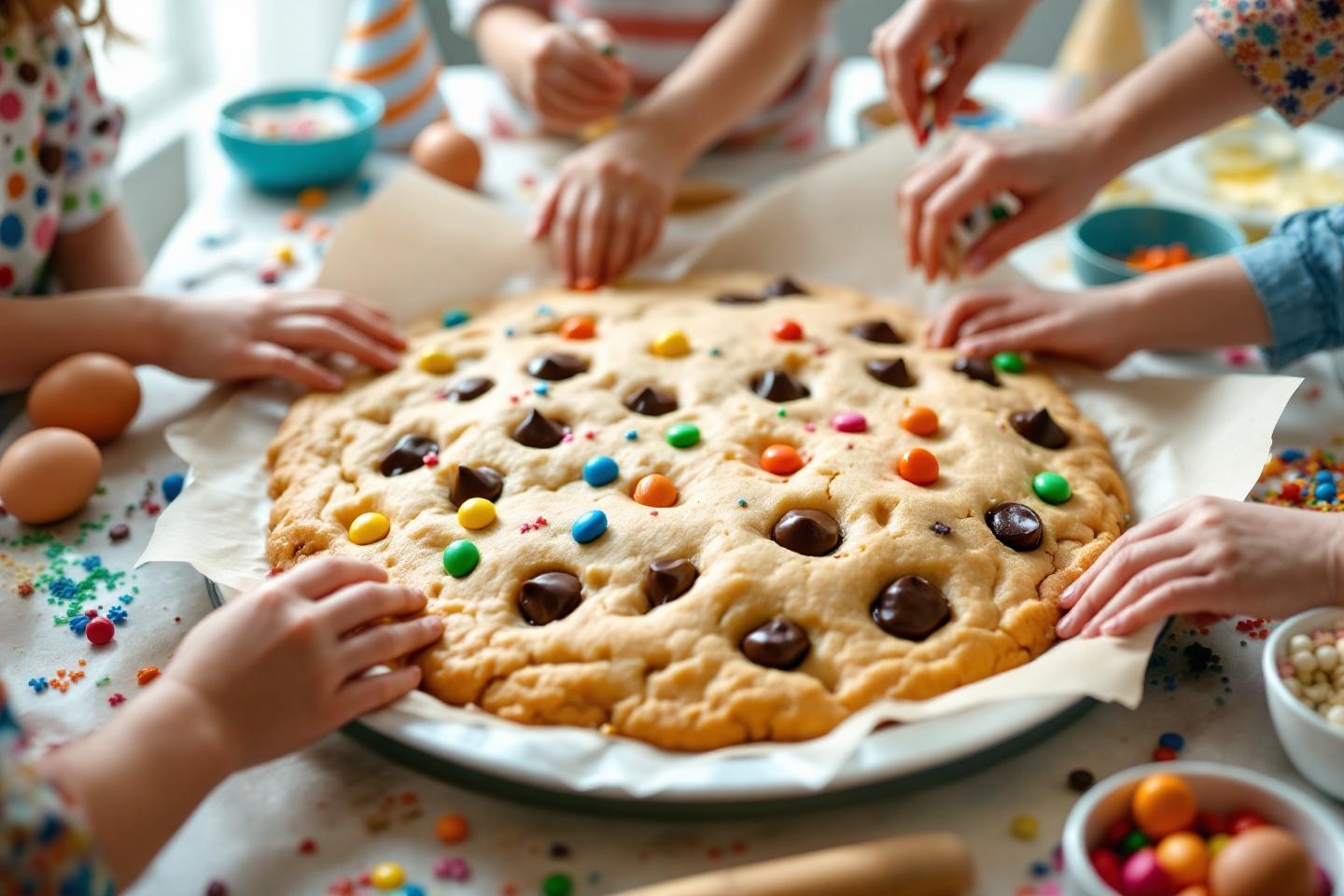 Cookie géant à partager pour un anniversaire ou un goûter : la recette ultra-facile à customiser avec les enfants