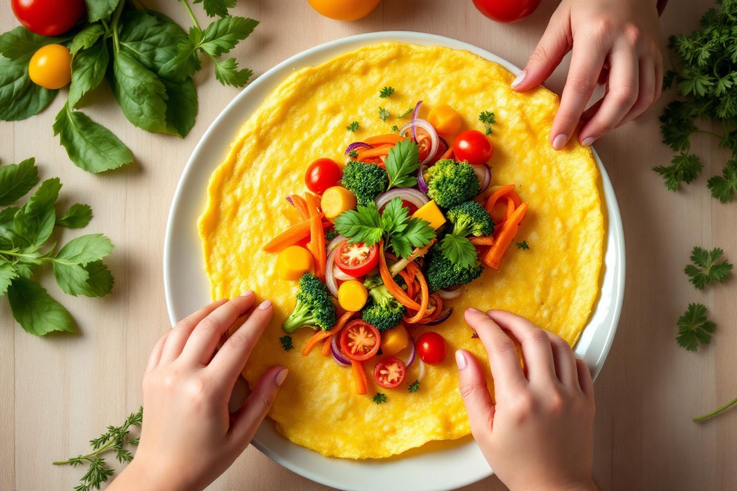 Facile et personnalisable : les enfants vont adorer préparer cette omelette joyeuse avec les restes de légumes colorés du frigo !