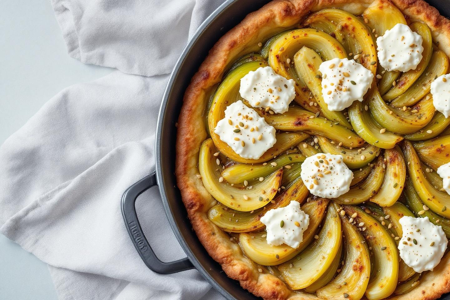 Vos enfants pensent que les poireaux sont fades ? Cette tarte sans pâte, mais avec chèvre va leur prouver le contraire immédiatement