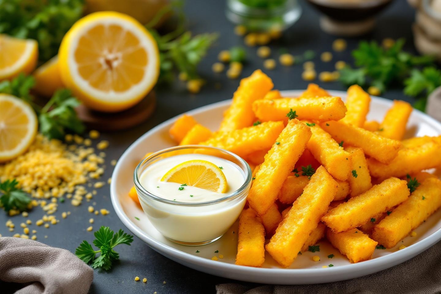 Les enfants aiment tous picorer cette recette magique qui transforme la polenta en frites dorées irrésistibles (à servir avec sauce citronnée)