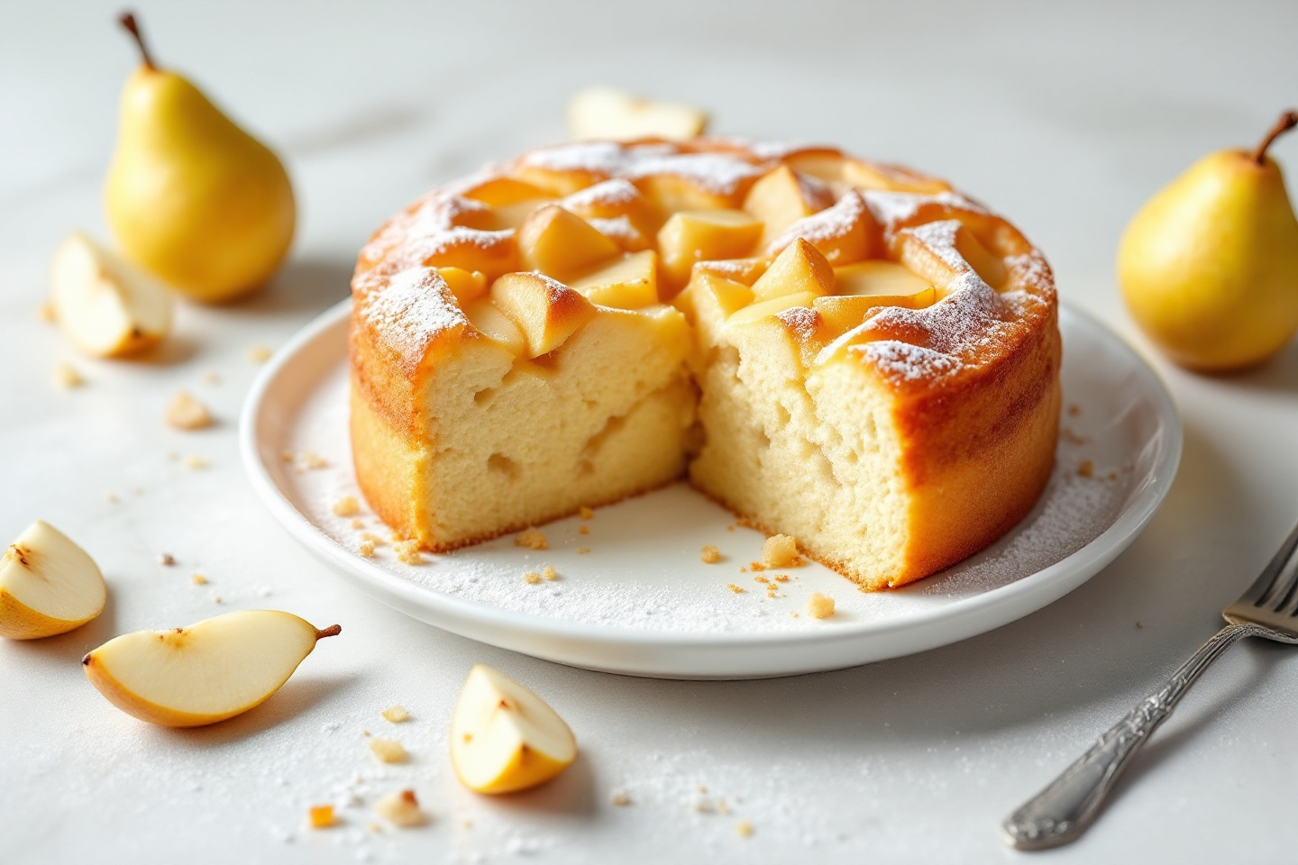 Ce gâteau moelleux à la poire devient instantanément la star de tous les goûters pour les enfants !