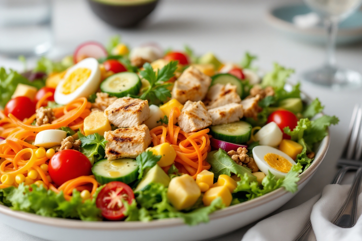 Préparez ces salades complètes qui régalent les enfants et rassasient tout le monde à l’heure du déjeuner !