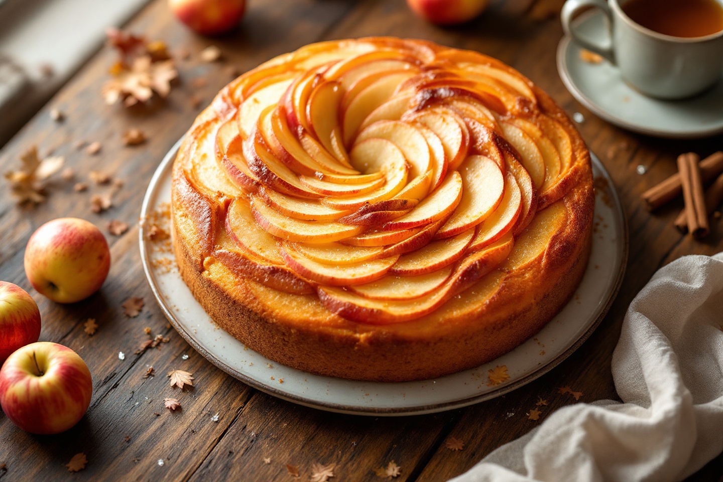 « Il fond en bouche » : ce gâteau invisible aux pommes va rendre vos goûters d’automne inoubliables !