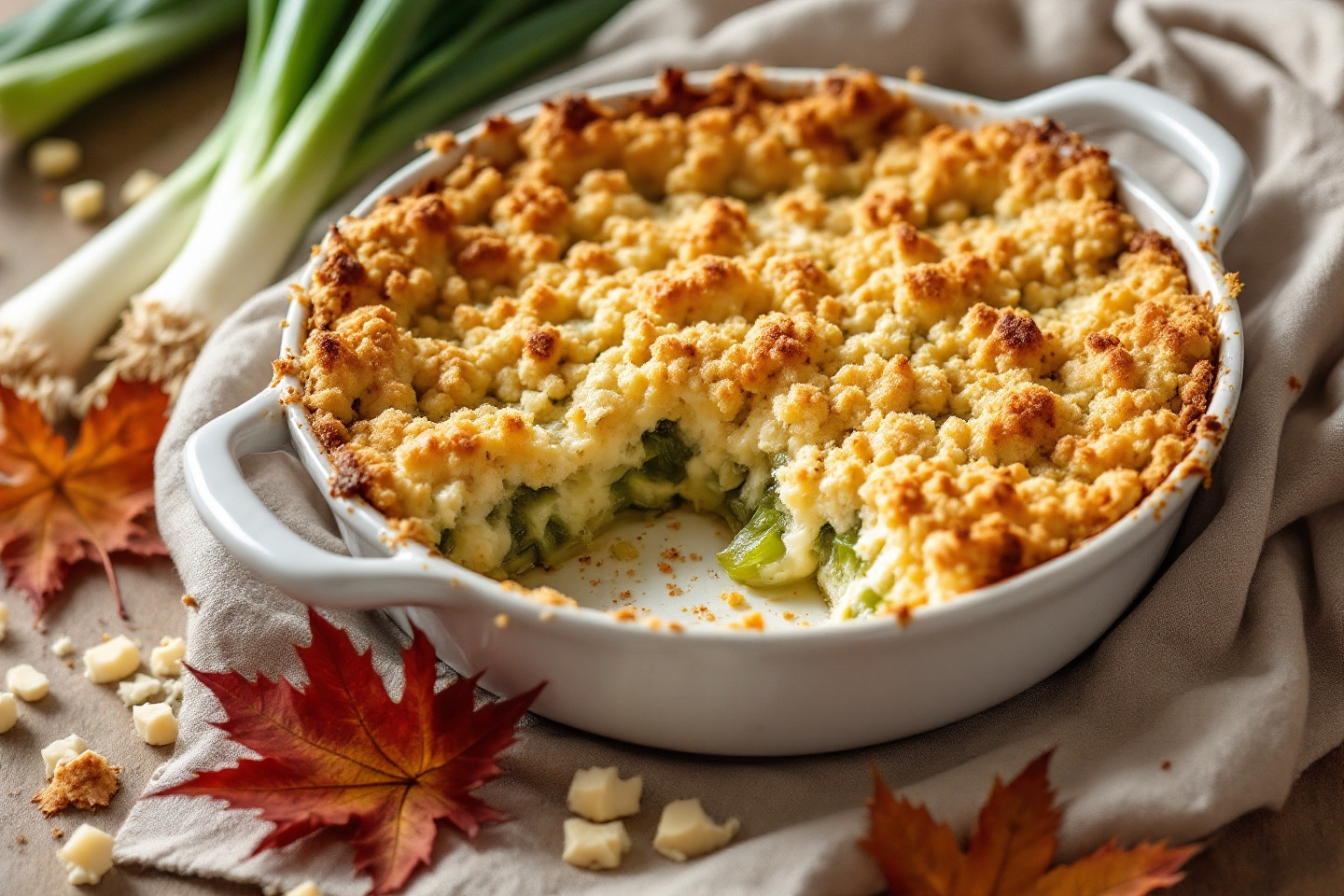 Vos enfants n’aiment pas les poireaux ? Pourtant, ils se resserviront de ce délicieux crumble poireau-chèvre !