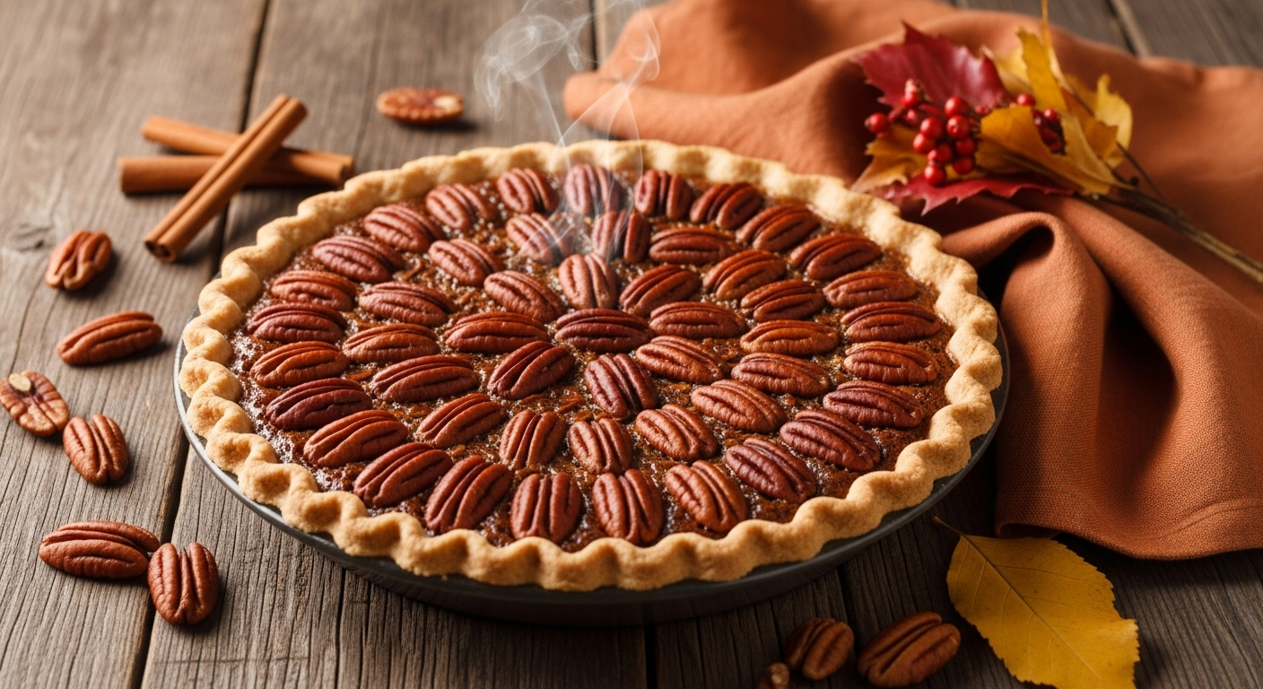 On fond tous pour cette tarte à la noix de pécan succulente et facile pour les après-midis froids d’automne