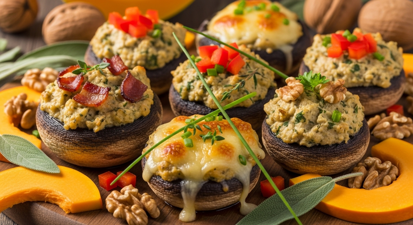 On ne s’en lasse jamais : ces champignons farcis faciles à personnaliser pour un apéro ou un dîner d’automne ultra convivial