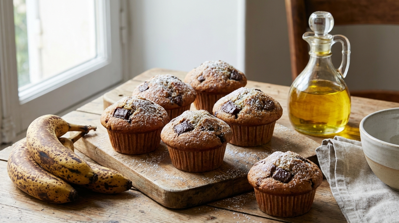 Mes muffins banane-chocolat sont enfin légers comme un nuage depuis que j’ose enfreindre cette règle de pâtisserie