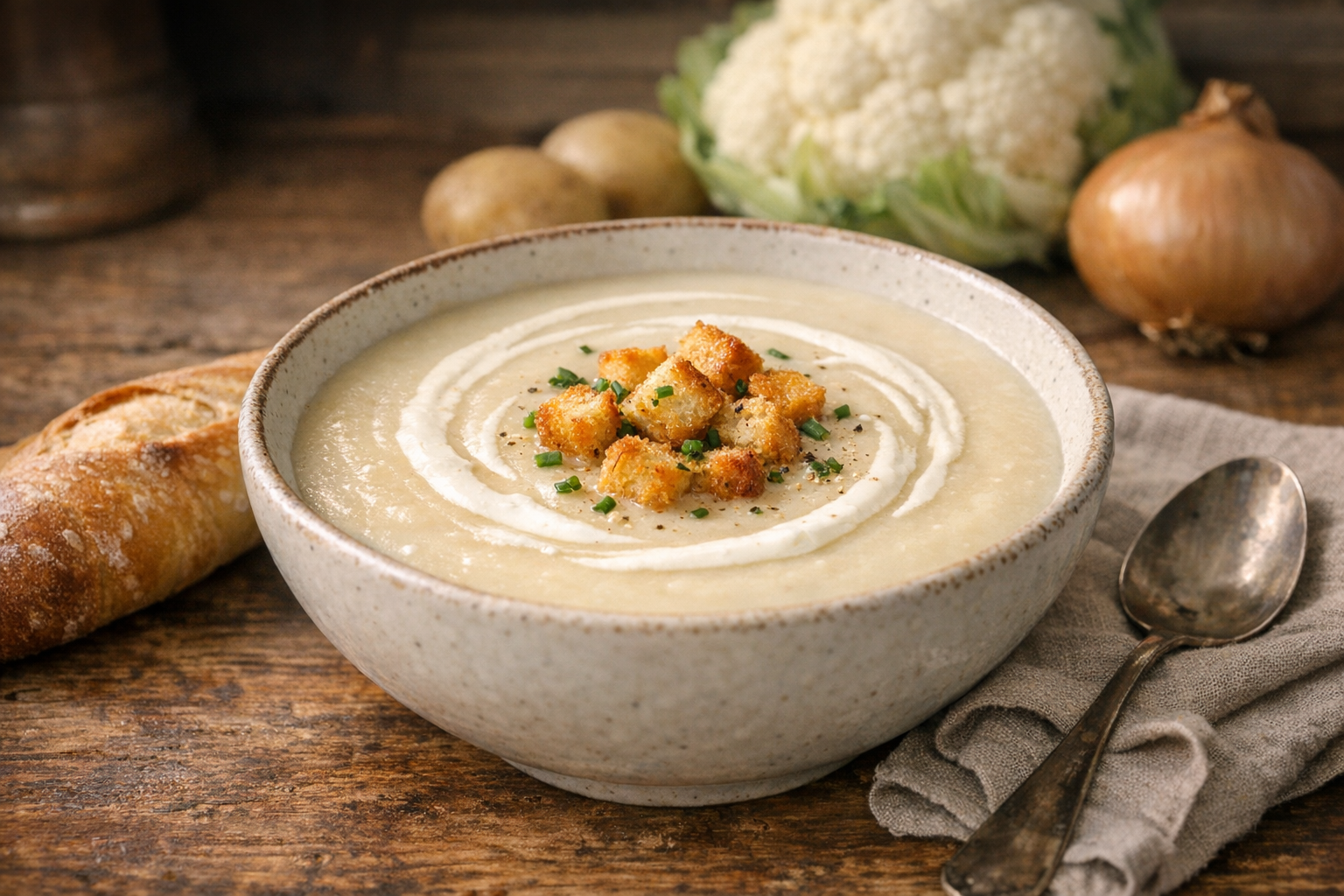 Chou-fleur tout doux, bouillon bien chaud et crème : la soupe royale qui fait oublier l’ennui hivernal en une cuillère
