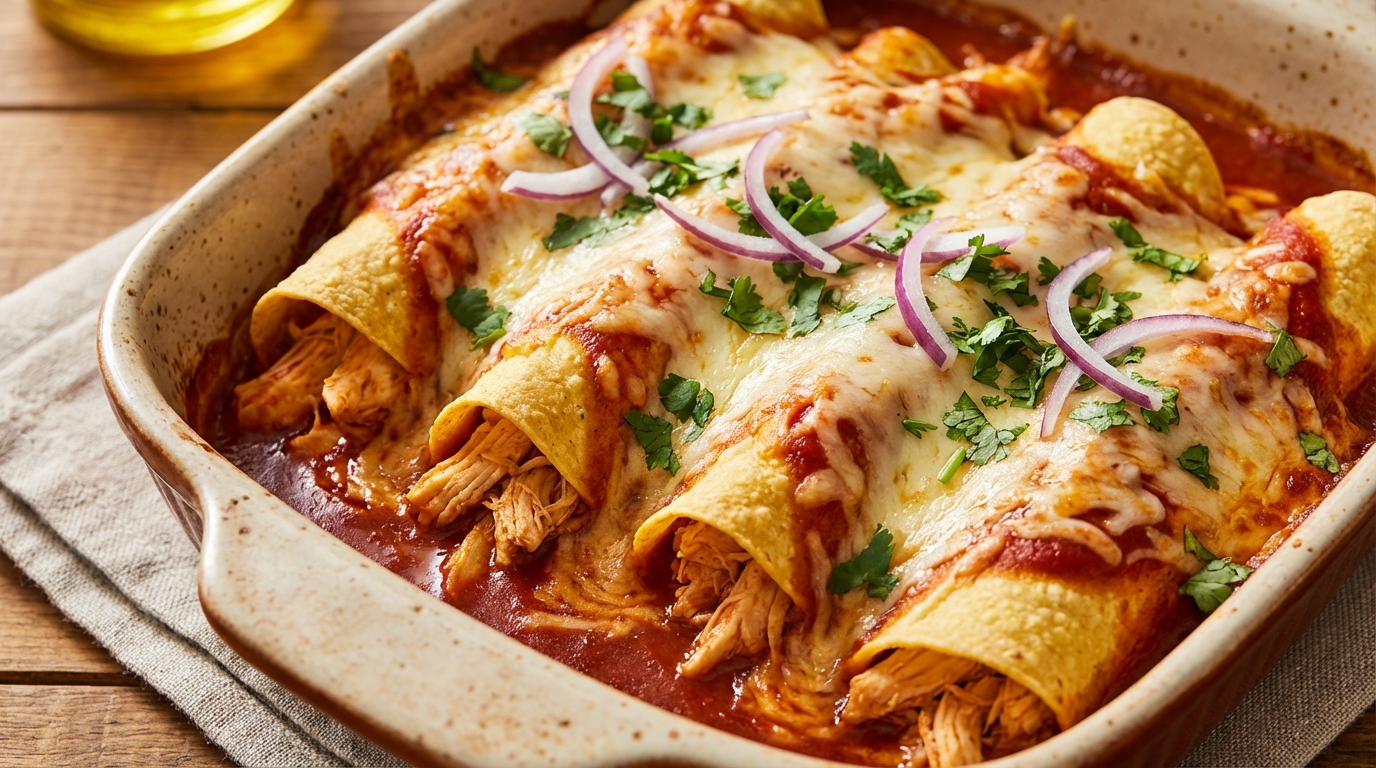 Enchiladas tex-mex : ce plat fondant et parfumé va devenir votre nouveau rituel facile des soirs chaotiques avec les petits !