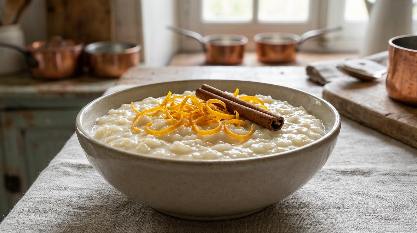 Un riz au lait velouté à l’orange qui embaume la cuisine : la recette en un seul geste à partager pendant l’hiver