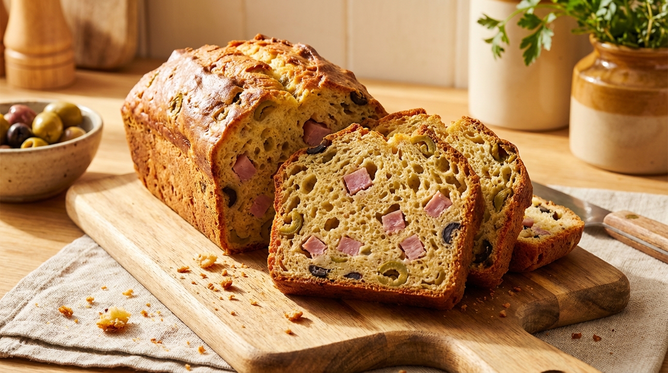 La recette moelleuse qui croustille d’olives et lardons : le cake salé à préparer avec les enfants pour un apéro ou déjeuner ultra-gourmand cet hiver