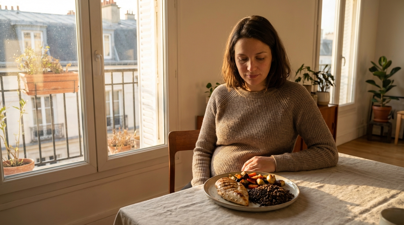 Peur des kilos superflus enceinte ? Ce qu’il faut absolument mettre dans votre assiette le soir pour être rassasiée jusqu’au matin
