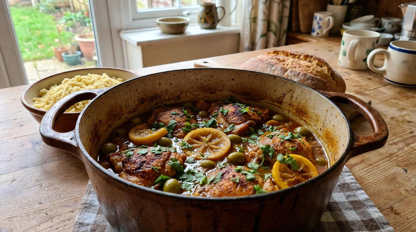 Ce plat en cocotte sent le Maroc dès qu’on soulève le couvercle et il ne demande qu’une poignée d’épices douces