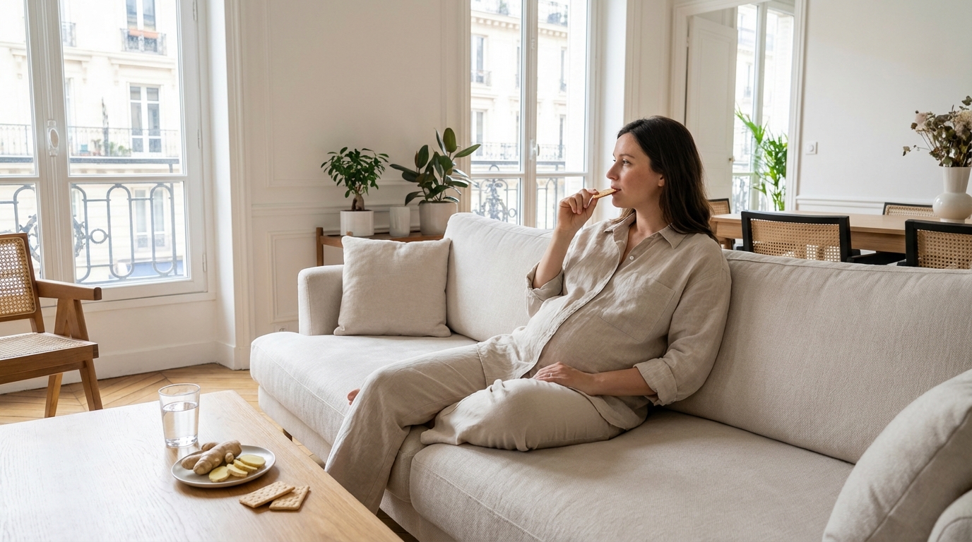 Vous passez vos journées barbouillée ? Le vrai plan d’attaque pour stopper les nausées de grossesse sans la moindre pilule