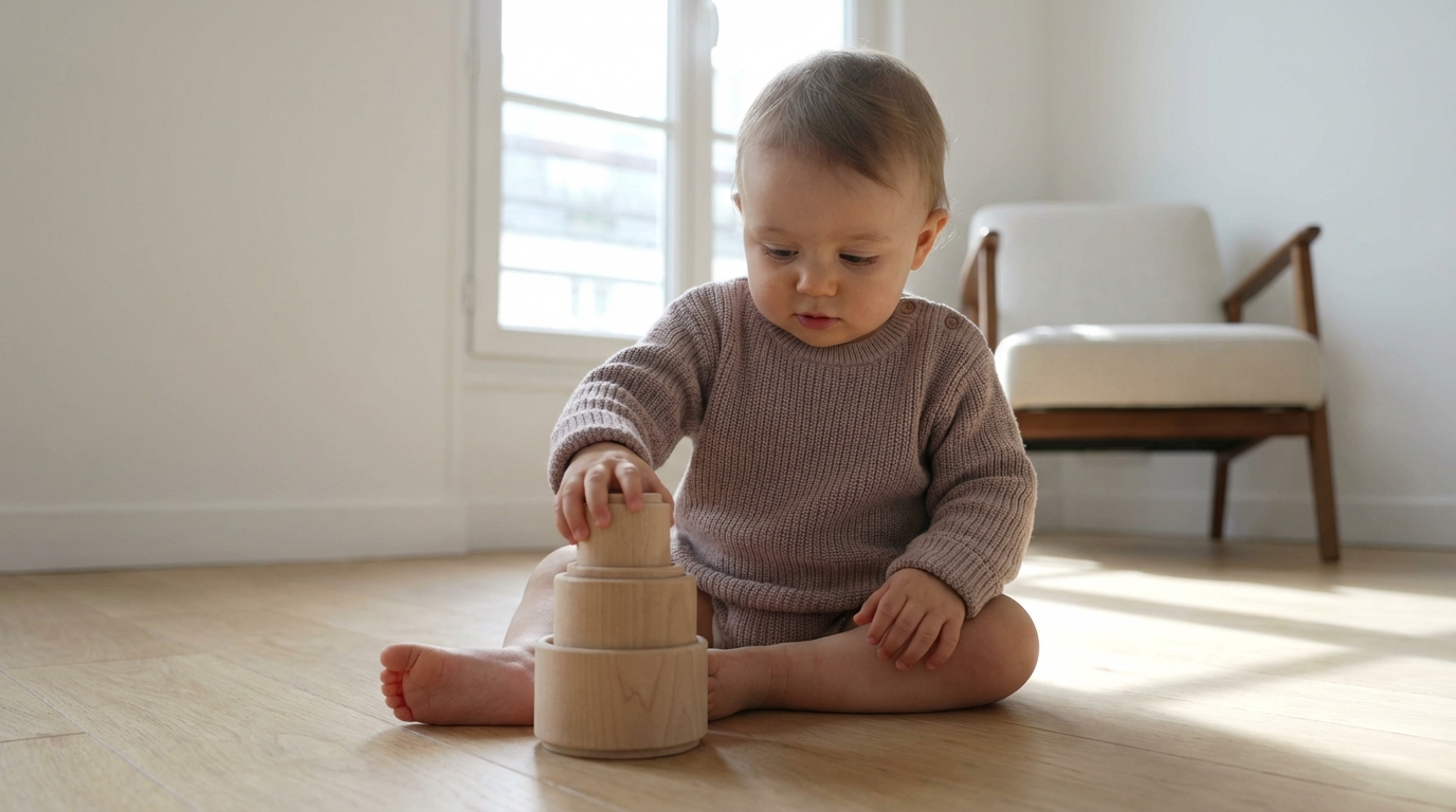 Jouets d’éveil entre 6 et 18 mois : comment choisir ceux qui aident bébé à progresser (sans regret au moment de l’achat)