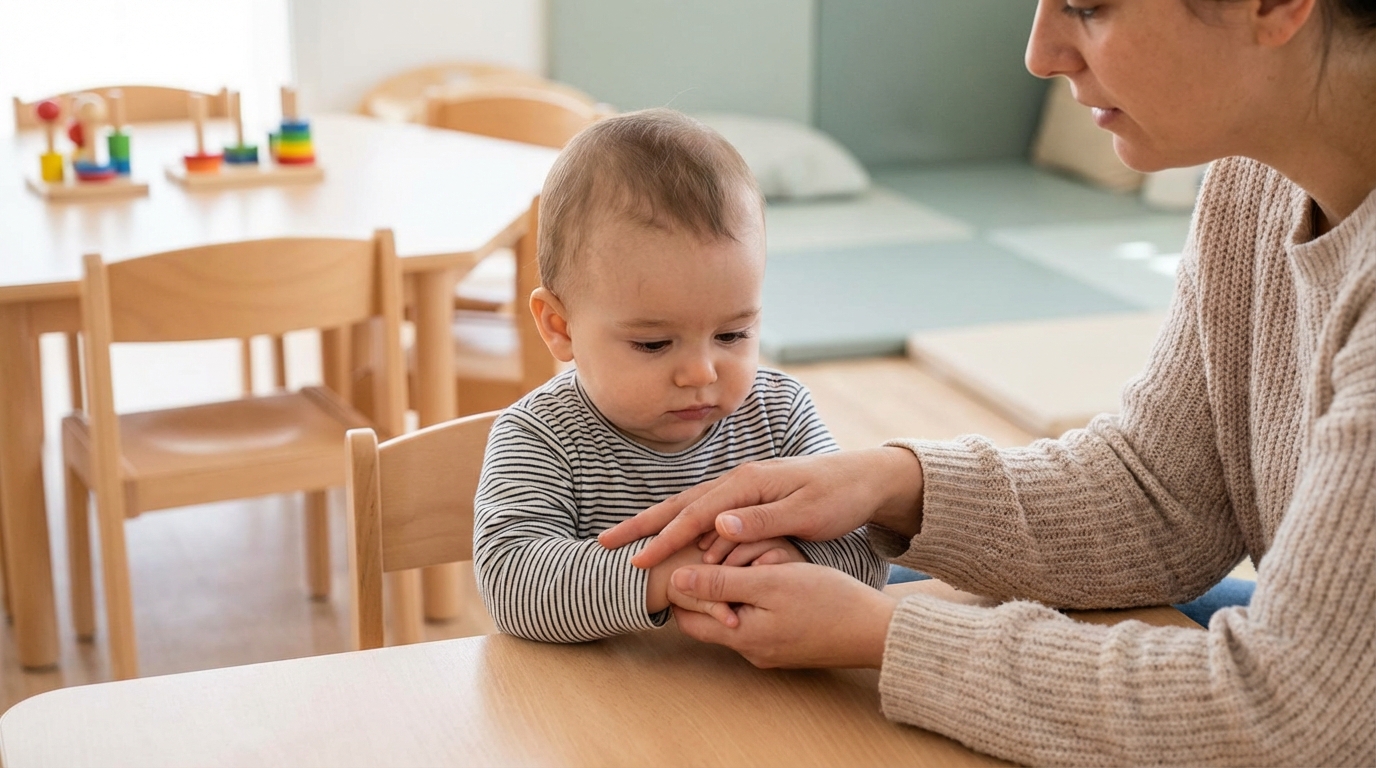 Votre bébé se met à mordre à la crèche : l’attitude toute simple pour désamorcer cette phase délicate sans culpabiliser