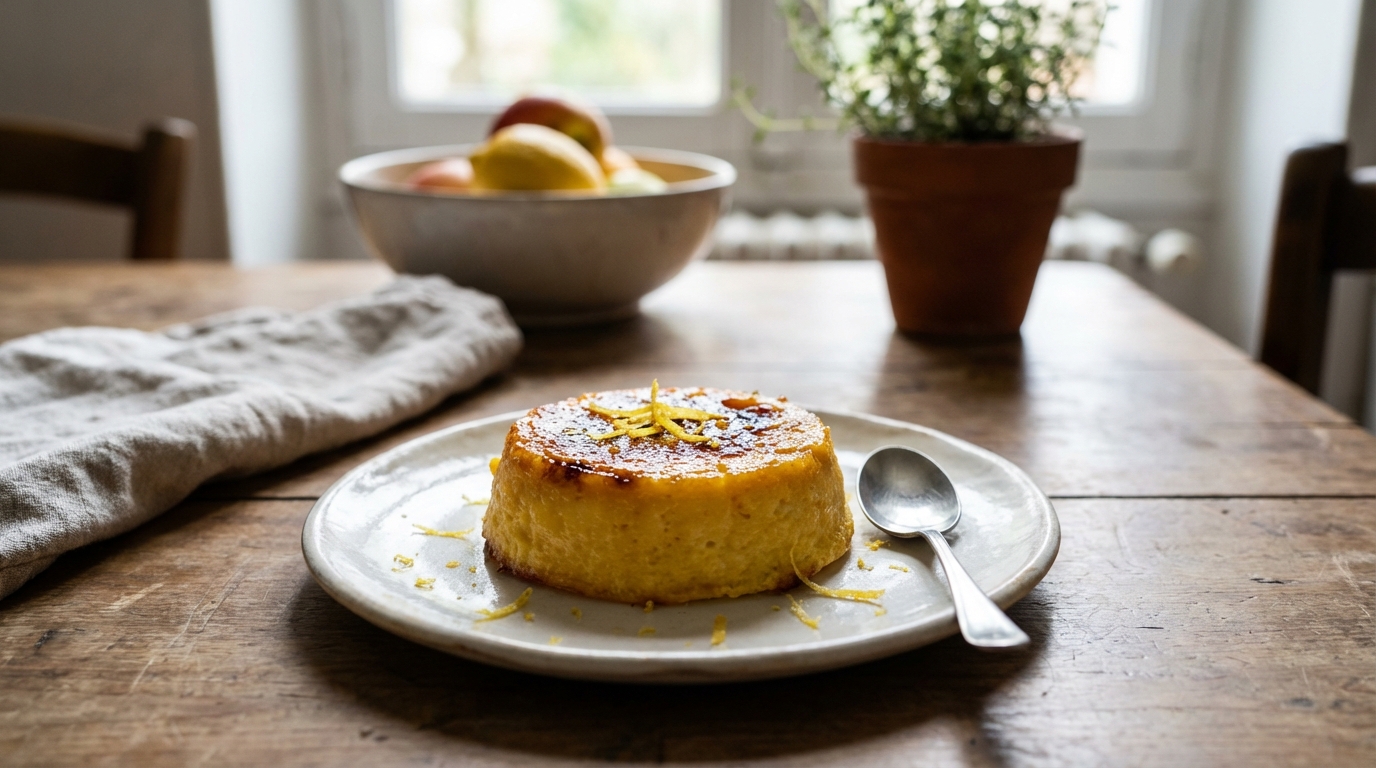 Mes enfants ont cru que ce flan au citron venait de la boulangerie : il ne demande pourtant que ce qui traîne dans votre placard