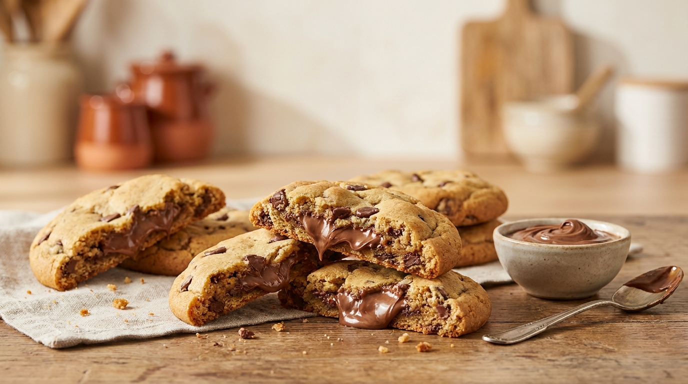 Comment réussir des cookies avec un vrai cœur coulant à la pâte à tartiner sans que tout se mélange à la cuisson ?