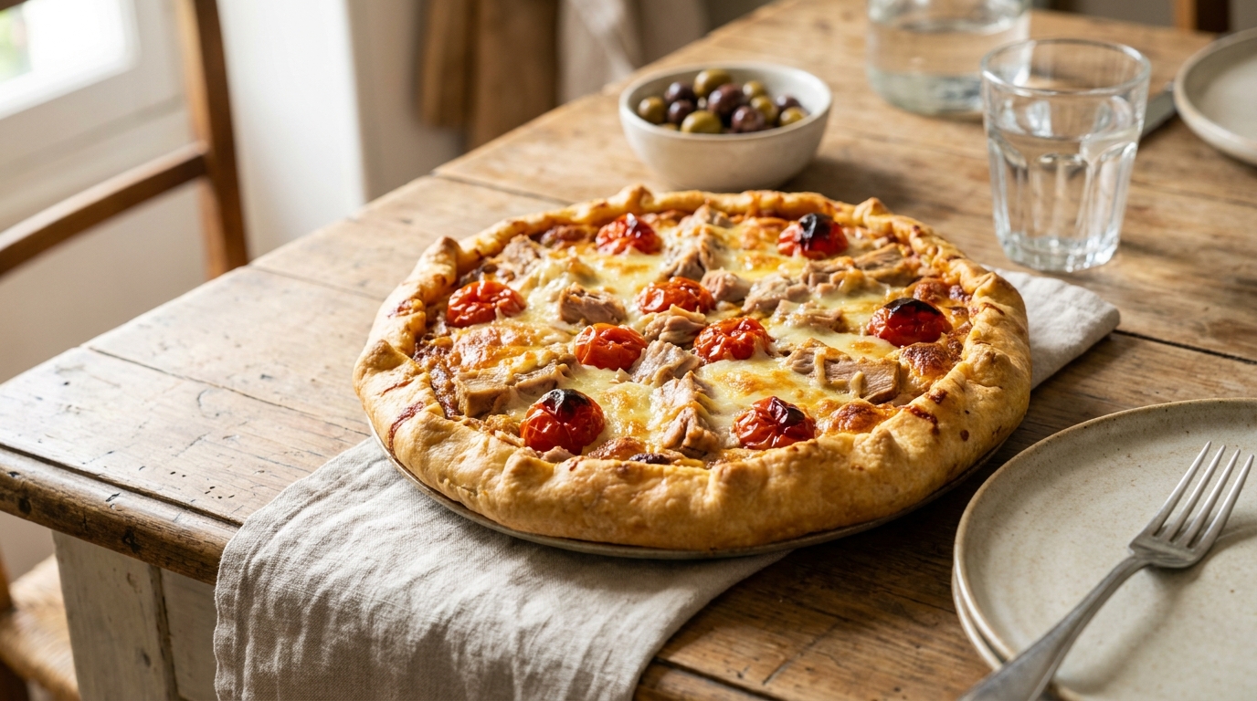 Je n’avais que quatre ingrédients du placard et cette tarte crousti-fondante au thon a fait taire toute la tablée en une demi-heure