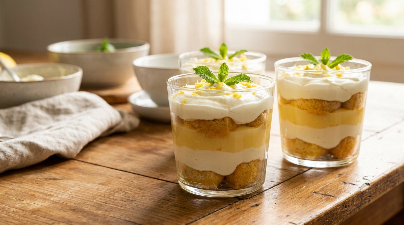 « On dirait un dessert de pâtissier » : ces verrines au citron ne demandent que cinq minutes le soir et une nuit au frigo