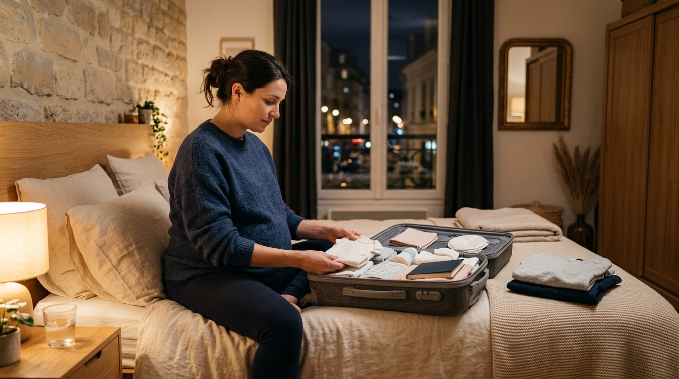 J’ai préparé ma valise en pleine nuit après avoir remarqué ces pertes inhabituelles : une sage-femme m’a montré que je ne regardais pas du tout le bon signe
