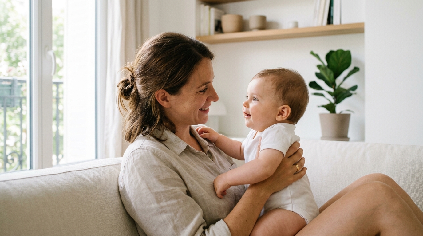 On s’obstine tous à multiplier tapis d’éveil, livres et musique pour bébé, alors que ce geste recommandé par les pédiatres est bien plus efficace