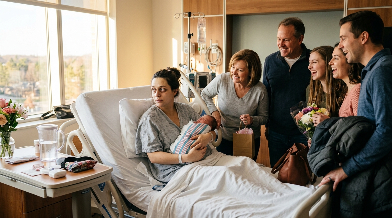 J’ai attendu la naissance pour dire que je ne voulais personne à la maternité : la chambre s’est remplie avant même que je puisse parler
