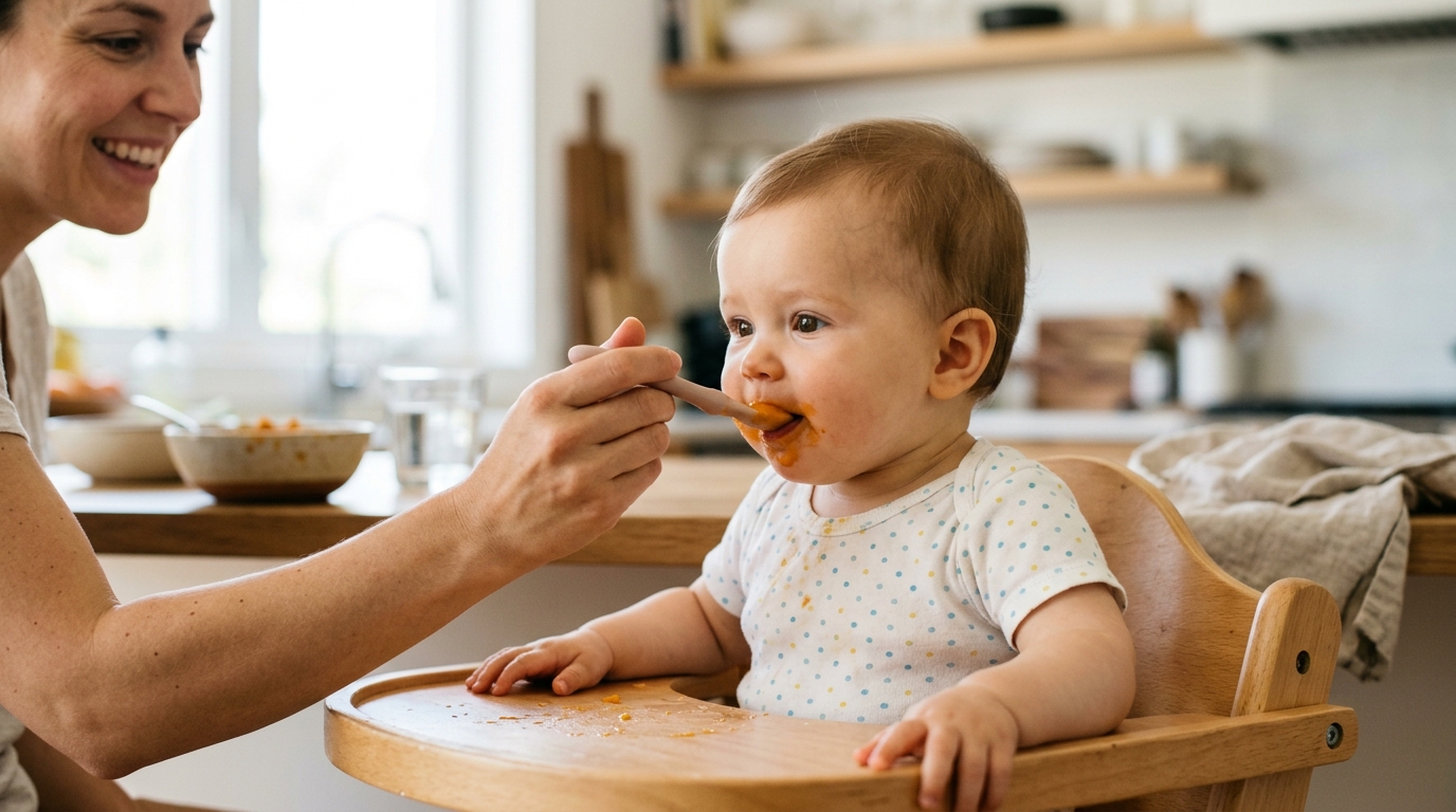On s’obstime tous à repousser certains aliments après 1 an, alors que les pédiatres conseillent l’inverse depuis peu